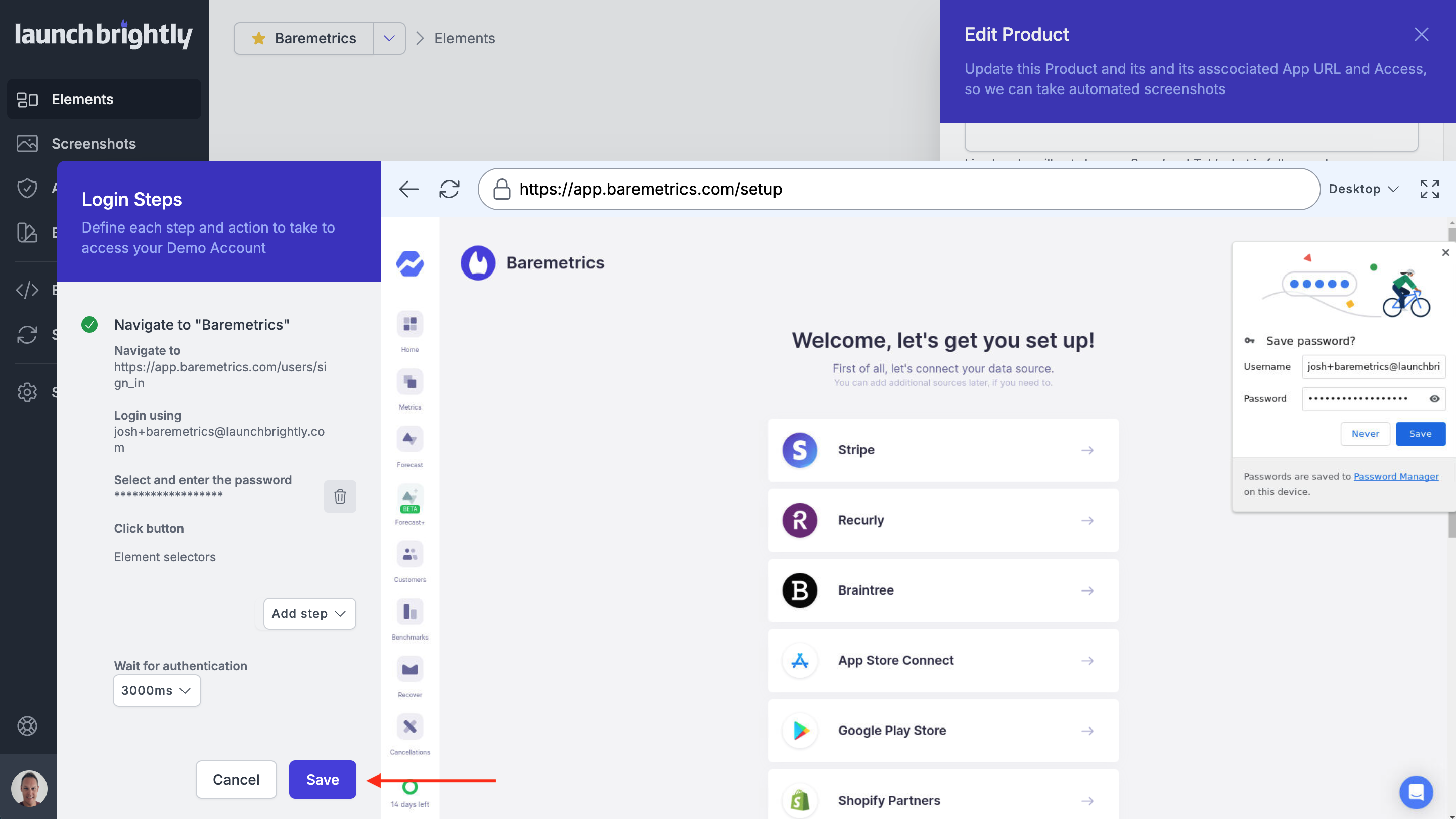 Save login profile