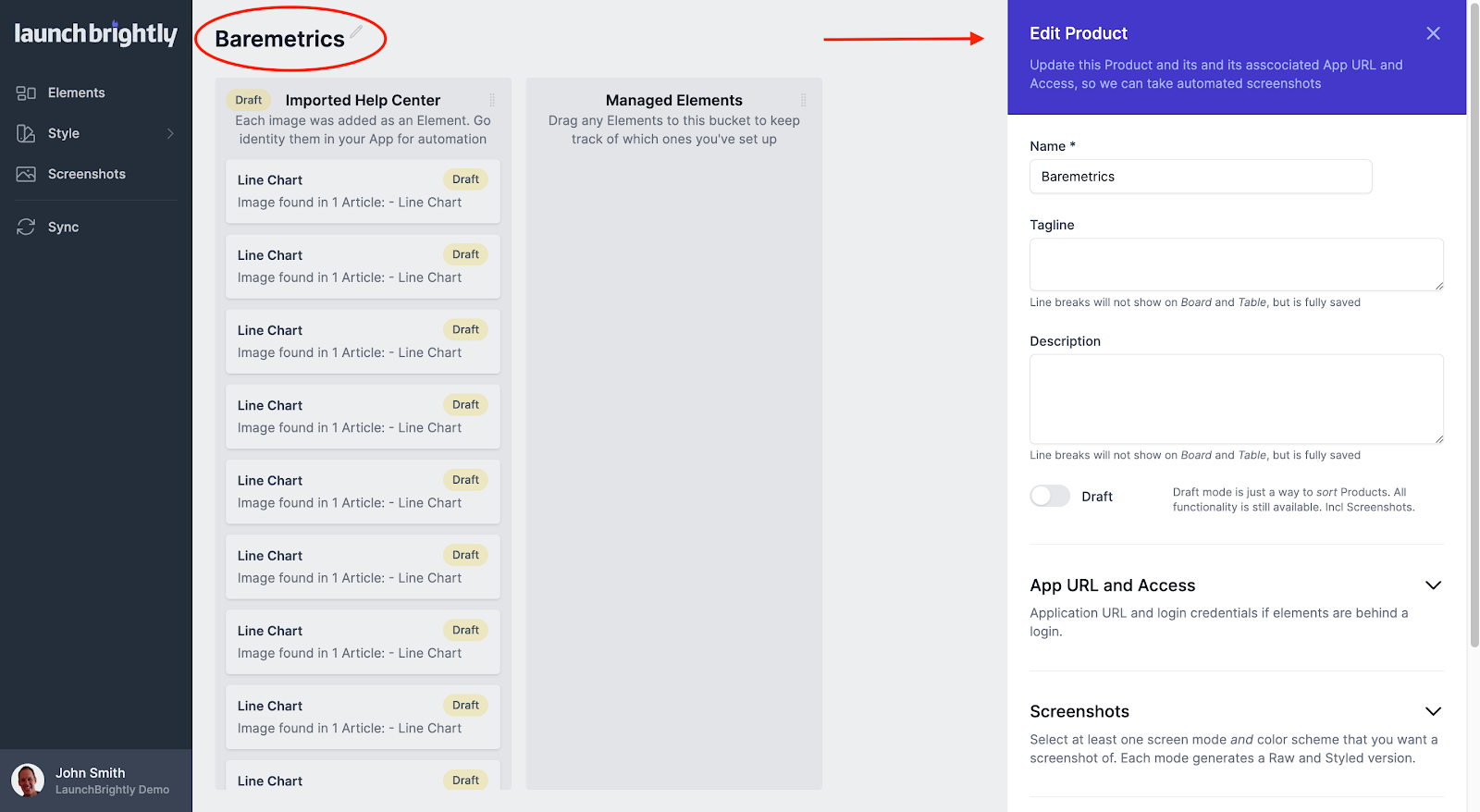A new Product will automatically be set up as part of the help center import. Click the auto-generated Product…