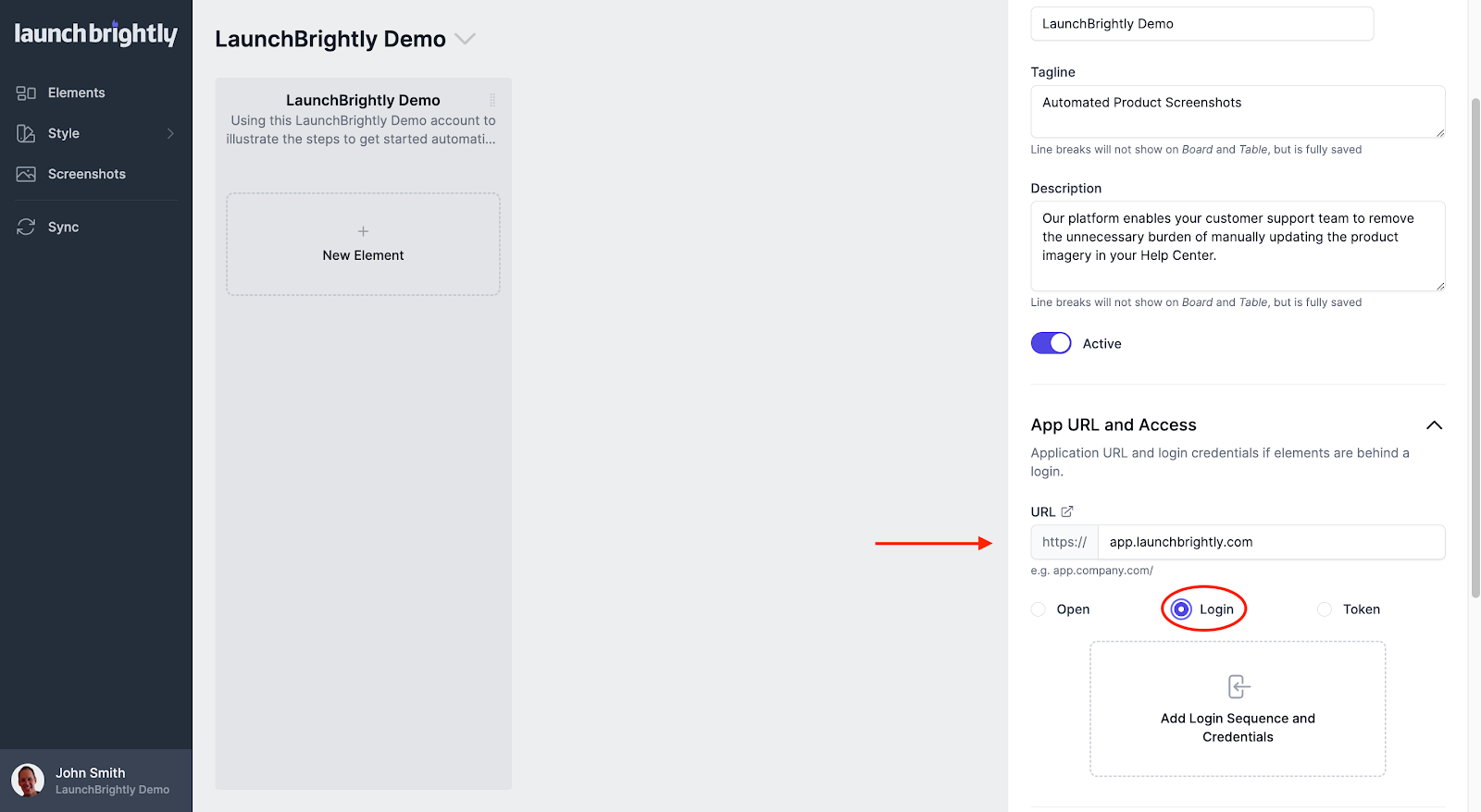 To provide the automated screenshot platform with visibility into your demo account using a login and password…