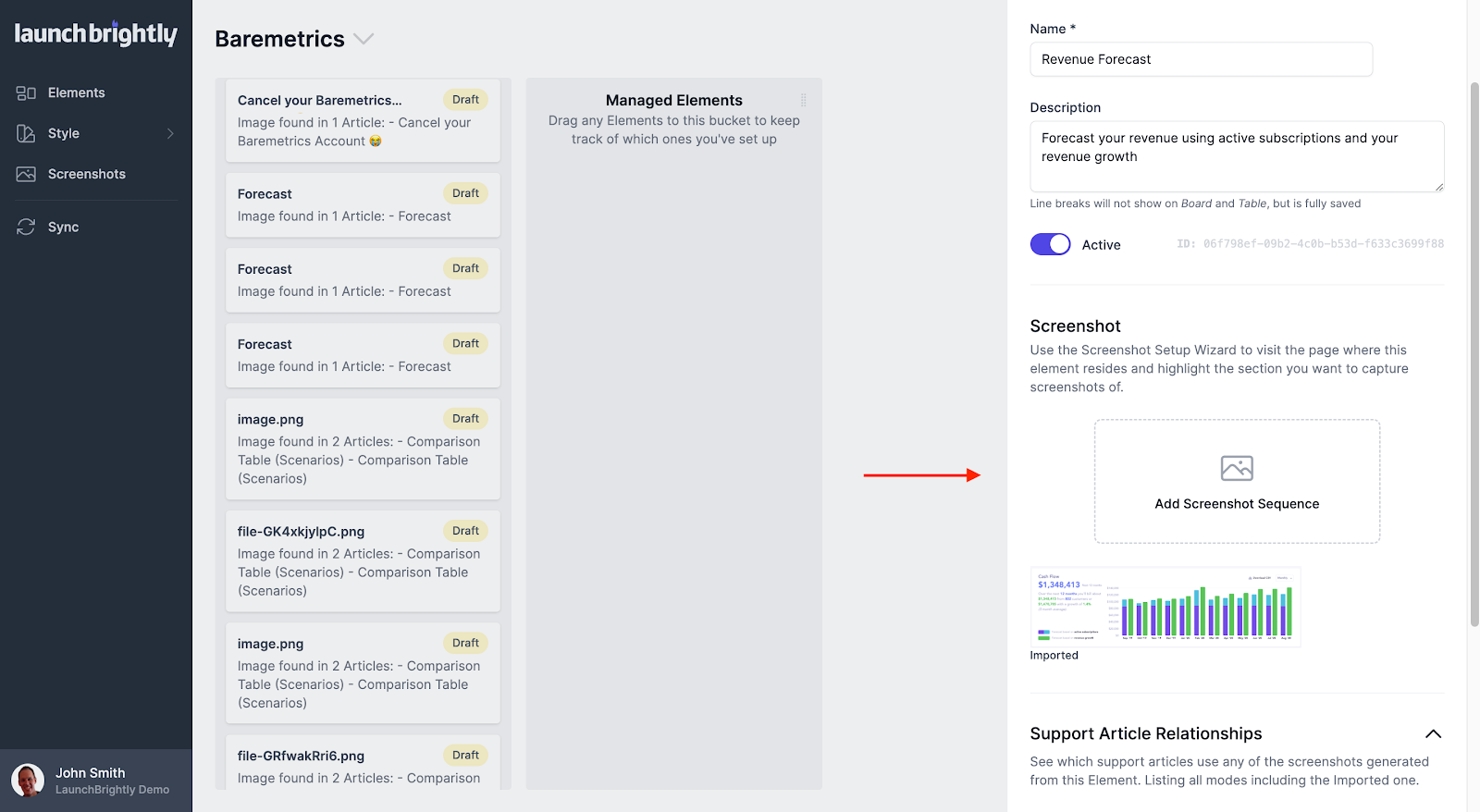 Click Add Screenshot Sequence to open the point-and-click Screenshot Setup Wizard and a Cloud Browser of your…