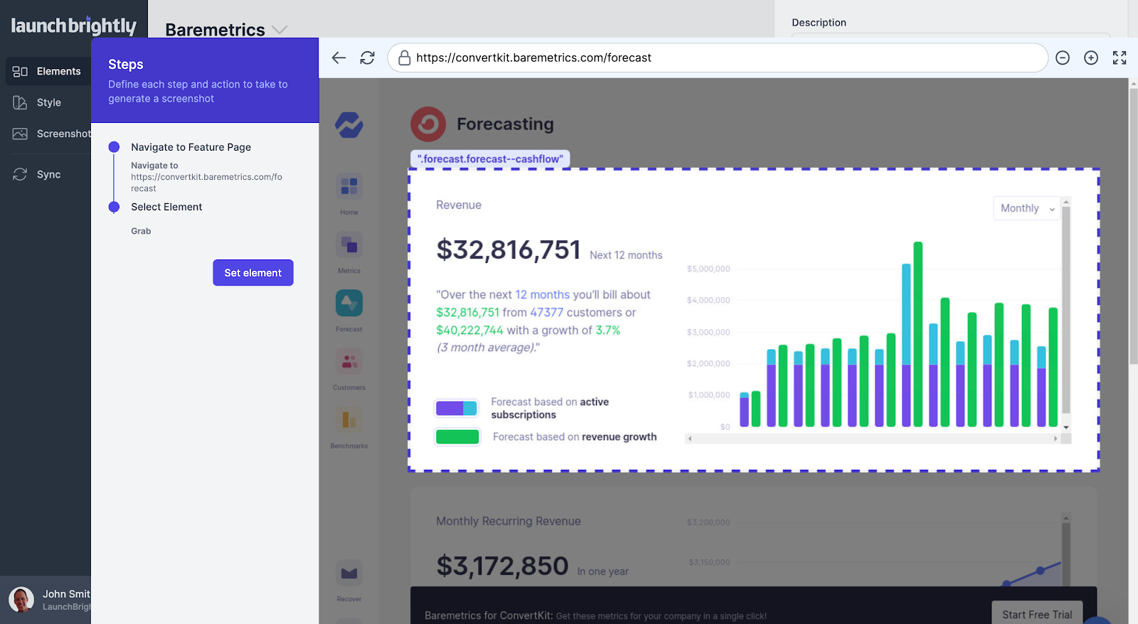From within the Cloud Browser use the point-and-click Screenshot Setup Wizard to hover your mouse over the…