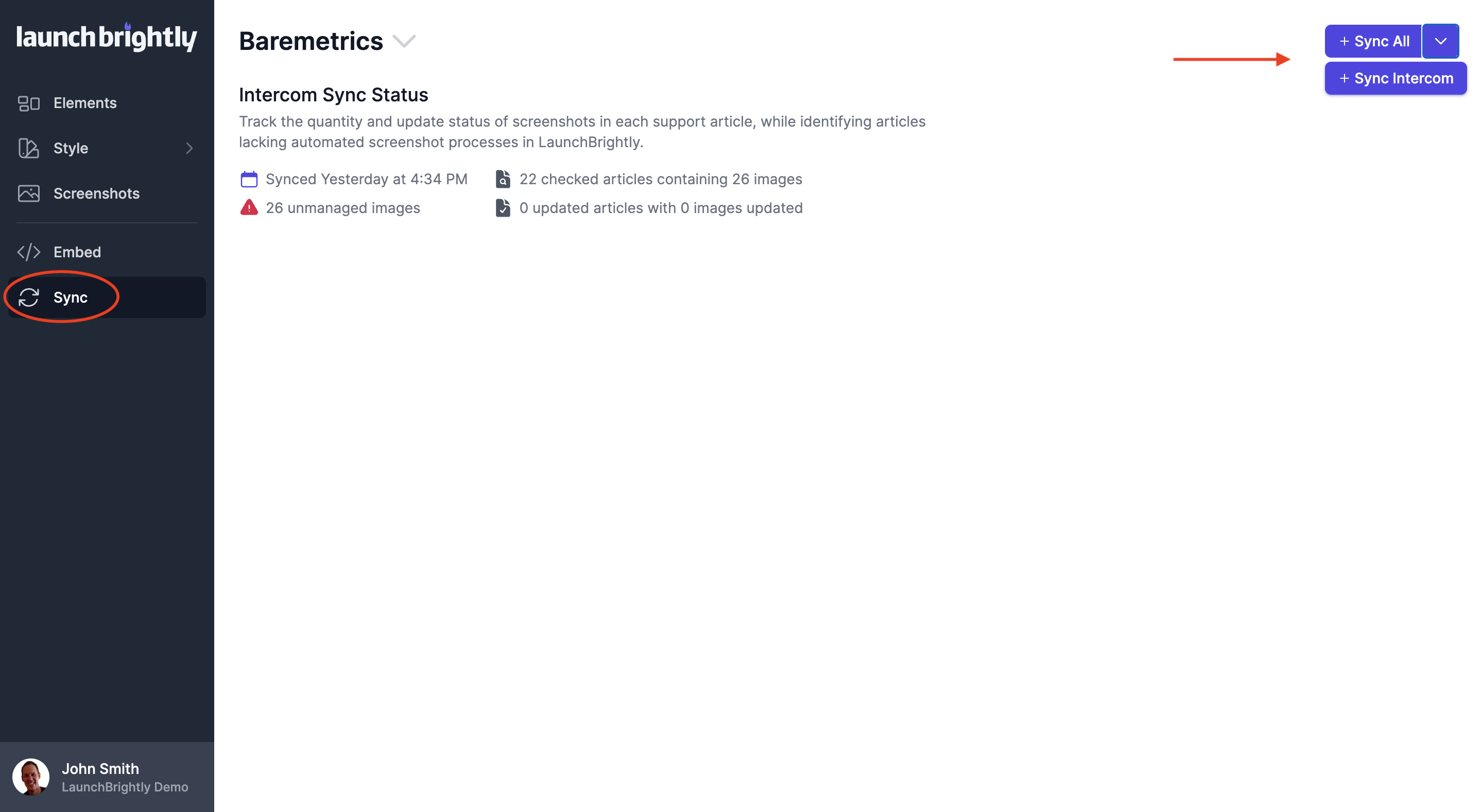 Sync with help center